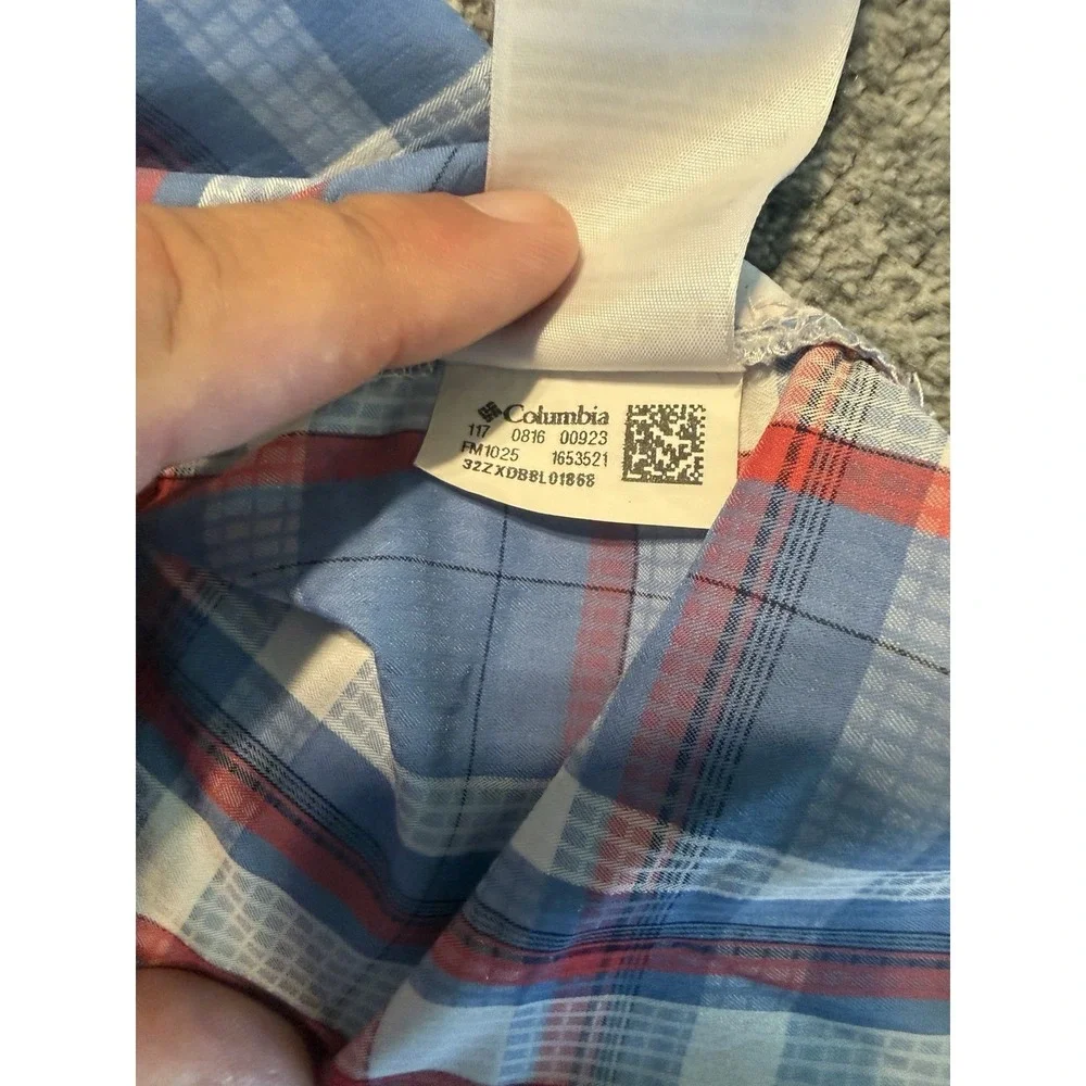 Columbia PFG Fishing Shirt Mens XXL Omni Shade Performance Vented Plaid - Picture 13 of 15
